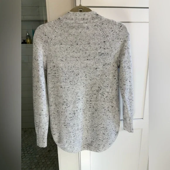 Loft long cozy sweater - white with black/gray speckles - Picture 3 of 6